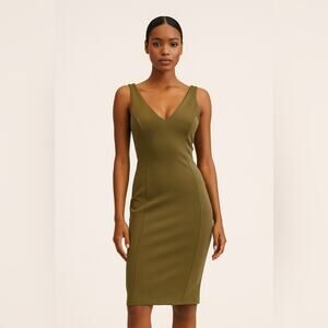 Metaphor Olive Green Midi Dress Size Large
